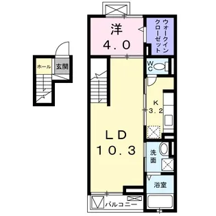 ハーナス・プレイス【403号室】の間取り