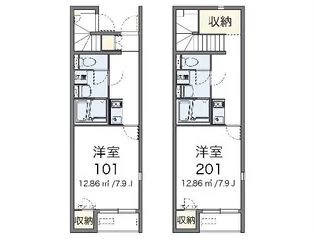 レオネクストパル【204号室】の間取り