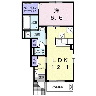 グランデ緑ヶ丘【1階】の間取り