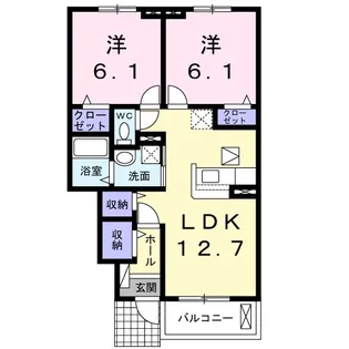 カルムメゾン【1階】の間取り