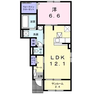 リバードシー Ⅲ【1階】の間取り