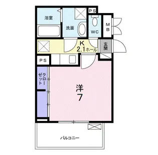 フローリッシュ R【3階】の間取り