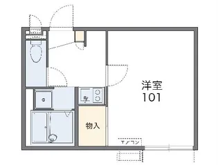 レオパレス中割【202号室】の間取り