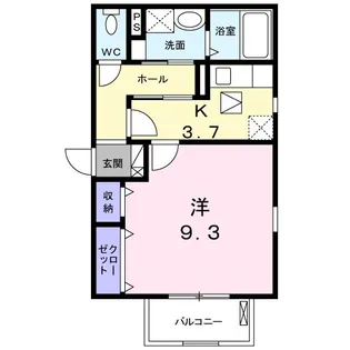 サンライト・ユ−【1階】の間取り