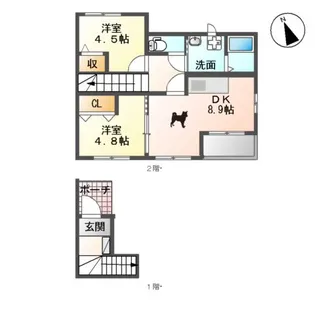 ディア ベルジュ【2階】の間取り