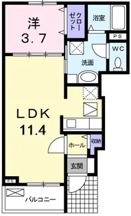 ベル・ソレイユⅠ【1階】の間取り