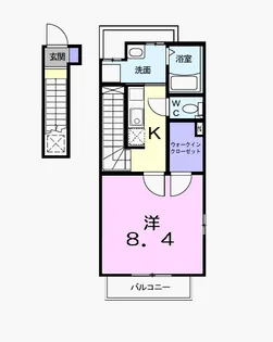 ペニーレインA【201号室】の間取り