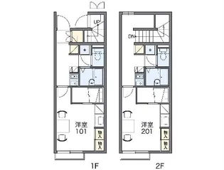 レオパレス大志【117号室】の間取り