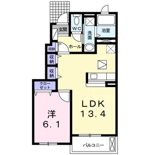 アヤソフィヤⅡ【1階】の間取り