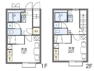 レオパレス星越【107号室】の間取り