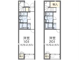 レオネクスト宮前【205号室】の間取り