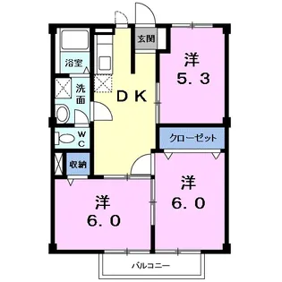 ニューシティ丸山【2階】の間取り