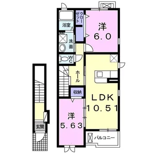 アニメート塩津Ⅱ【2階】の間取り
