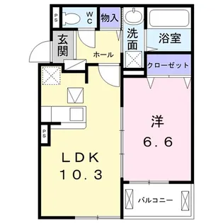 サクラーレB【1階】の間取り