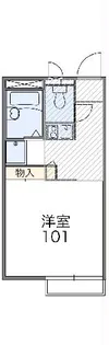 レオパレスHARU【105号室】の間取り