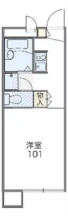 レオパレスラフレーズ【101号室】の間取り