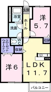 ヴィラルージュ【1階】の間取り