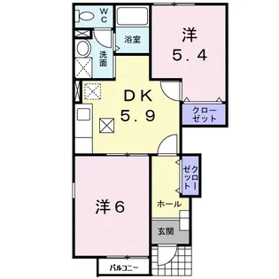 プラム ブルック【1階】の間取り