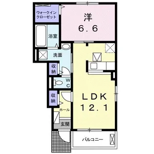 クレール 立畑【1階】の間取り