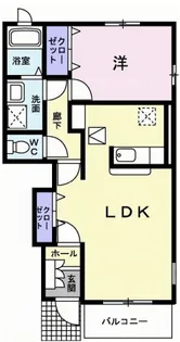 プラシード【1階】の間取り