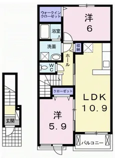 シュシュグランツ B【2階】の間取り