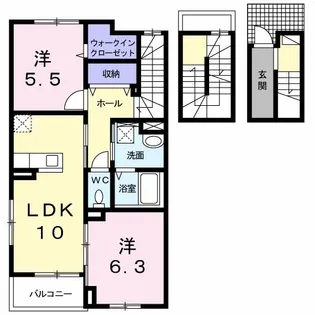 フレーシア【3階】の間取り