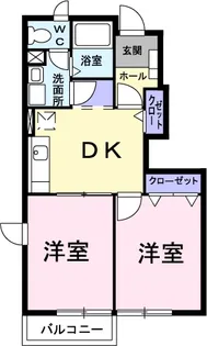 クレストール松金【1階】の間取り