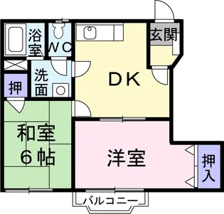 ソシアルコート香貫Ⅱ【1階】の間取り