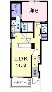 ボンヌ・シャンス【1階】の間取り