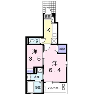 クイーン・ヒルズ【1階】の間取り