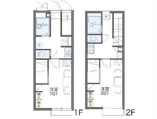 レオパレスYTK【203号室】の間取り