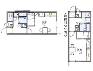 レオパレスセイユウ【107号室】の間取り