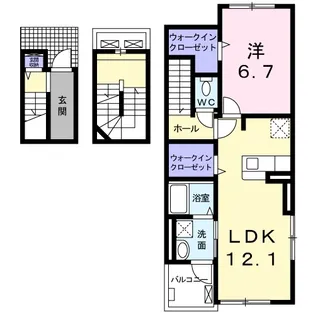 グレイス松富Ⅲ【3階】の間取り