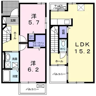 ヴェルドミールⅢ【1階】の間取り