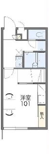 レオパレス千福【101号室】の間取り