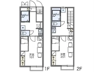 レオパレスCOMFORT【2階】の間取り