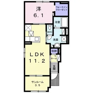 フィーア ヌル フュンフ【1階】の間取り