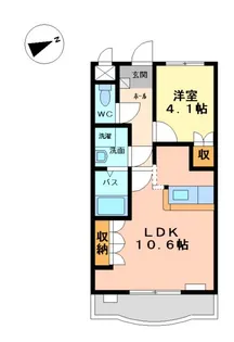 ウィズ ワン ヒルズ【2階】の間取り