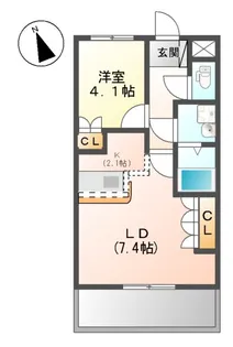 サザンクロスA【2階】の間取り