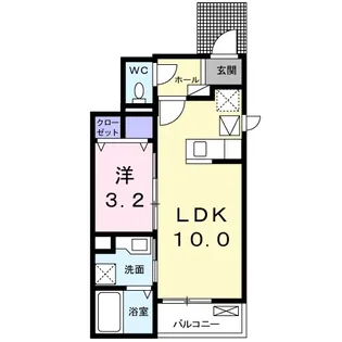 EAST HILL A【1階】の間取り