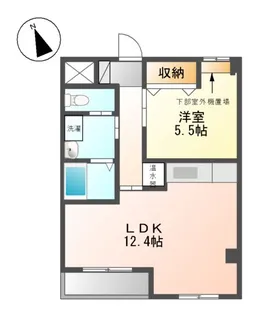 エアフォルク【3階】の間取り