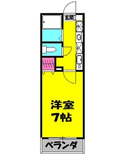 エレガンス霞ヶ関【203号室】の間取り