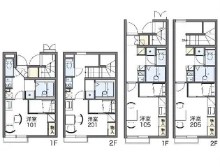レオパレスライト Ⅰ【1階】の間取り