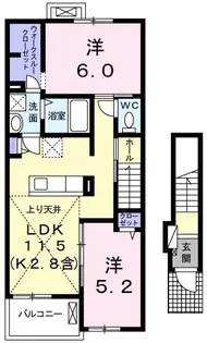 クラール・シェーネ【2階】の間取り