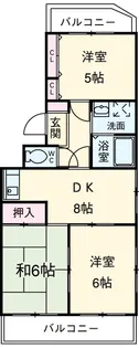 新美レジデンスⅡ【3階】の間取り