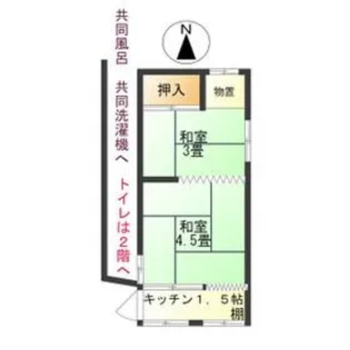 御殿山三宅フラッツ【1階】の間取り