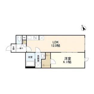 ウェルスクエアイズム高円寺【1階】の間取り