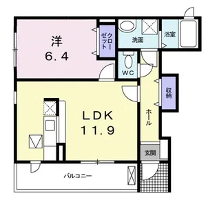 フリーデ【1階】の間取り