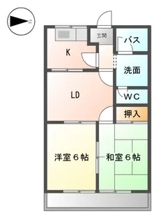 ソレイユ新舞子【2階】の間取り