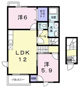ベリエシティ Ⅰ【2階】の間取り